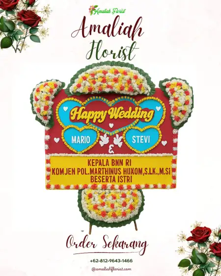 Papan Bunga Pernikahan Atung Bungsu